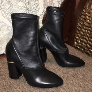 PHILLIP LIM Leather Boots KYOTO Stretch BLACK - Sz 8 (EU 38) ITALY Excellent!